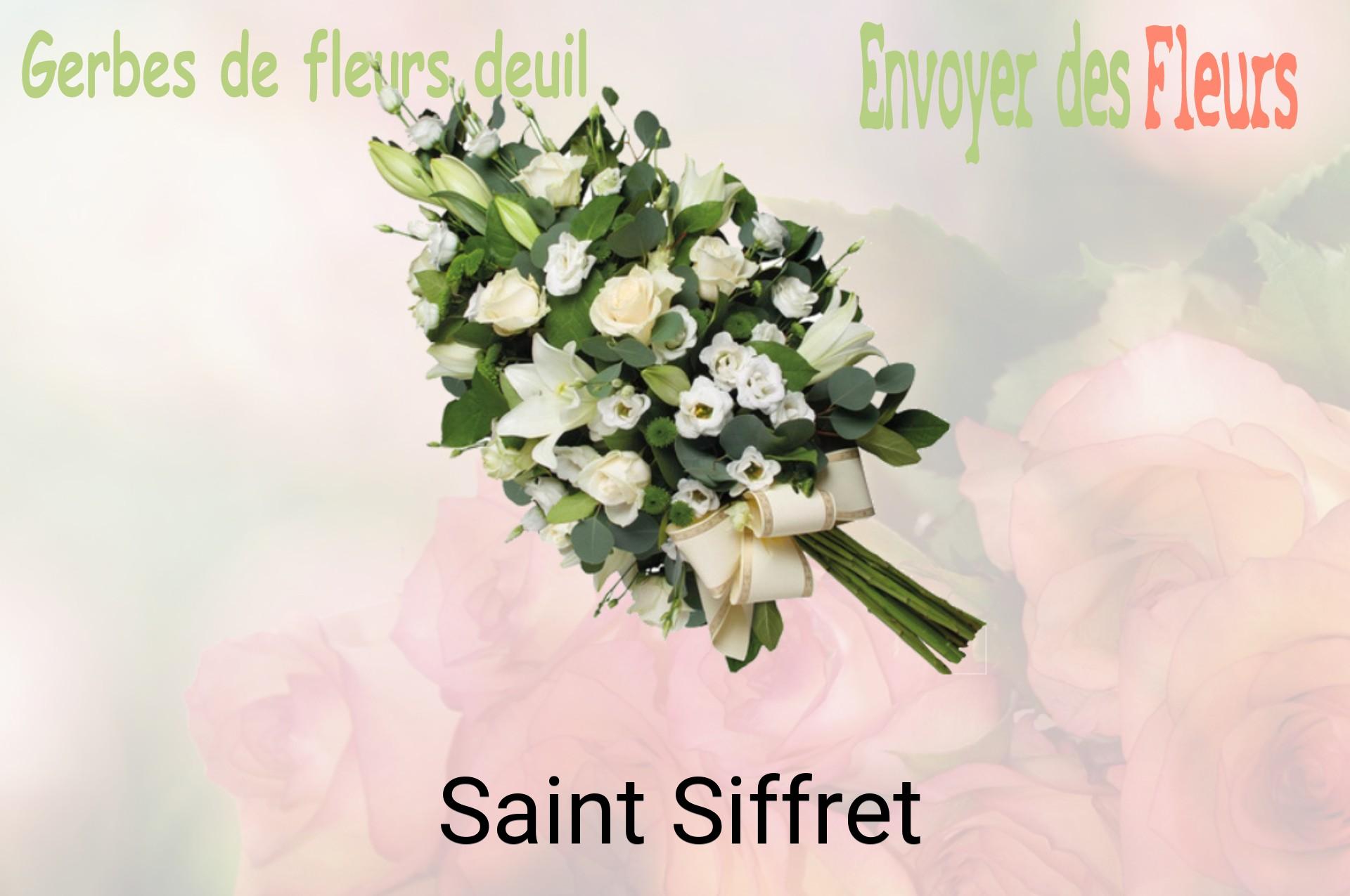 Gerbe de fleurs de deuil livrée à Saint-Siffret